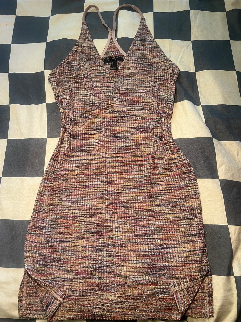 Forever 21 - multi colored mini dress with split sides
